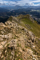 Fototapeta na wymiar Views of Udalaitz mountain and surrounding area in the Basque Country (Spain)