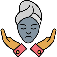 Forehead massage Vector Icon


