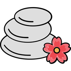 Stone pebbles Vector Icon

