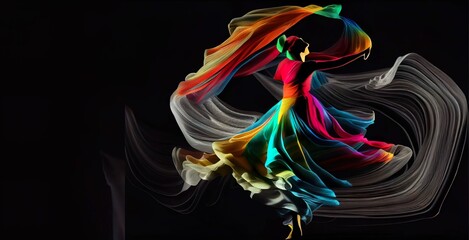 color, silk dance Generative AI