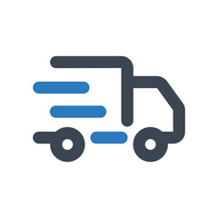 Express Delivery icon - vector illustration . express, fast, delivery, shipping, courier, parcel, transport, transportation, logistics, line, outline, icons .