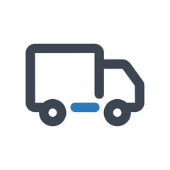 Delivery Van icon - vector illustration . Courier, Delivery, Truck, Shipping, Transport, Transportation, Vehicle, van, line, outline, icons .