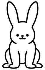 Fototapeta na wymiar rabbit bunny cartoon outline