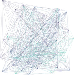 An abstract transparent node network connection background image. © jdwfoto