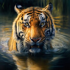 tiger at the river