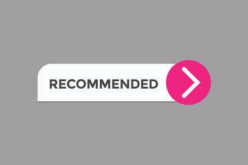 recommended button vectors.sign label speech bubble recommended
