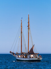Segelschiff auf der Ostsee während der Hanse Sail in Rostock