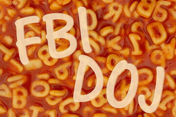 FBI and DOJ message on alphabet soup
