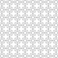 Geometric set of seamless gray and white patterns. Simple vector graphics