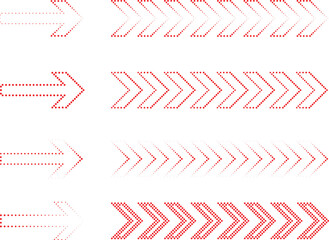 Obraz premium sideways. dotted sign. Arrow element for your design.Striped direction. vector illustration