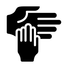 Obraz premium hands glyph icon