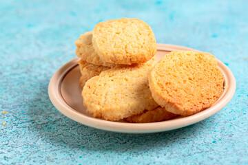 Traditional shortbread close-up.