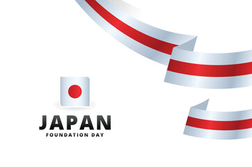 Japan Foundation Day Design Background For Greeting Moment