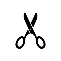 Scissors icon, isolated on white background.