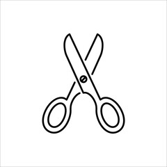 Scissors icon, isolated on white background.