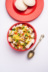 Idli Chaat is a tasty Indian recipe made using leftover idlis