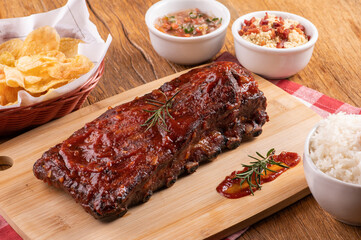 culinária, prato, fritar, prato, almoço, culinária, biscoito de aveia, galinha, epicure, carne de porco, assadas, delicioso, carne, quente, cozinhar, branco, close up, fritar, gostoso