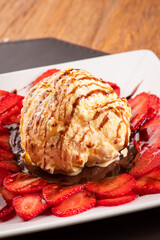 culinária, prato, fritar, prato, almoço, culinária, biscoito de aveia, galinha, epicure, carne de porco, assadas, delicioso, carne, quente, cozinhar, branco, close up, fritar, gostoso