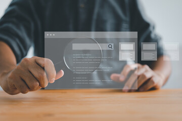 Web search. business people. business presentation. advertising concepts