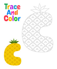 Alphabet tracing worksheet for kids