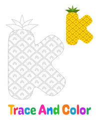 Alphabet tracing worksheet for kids