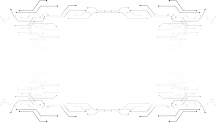 Obraz premium Gray and white technology background image Line design for communication connections in digital systems Hi-tech technology pattern