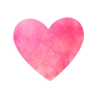 Pink paper heart isolated on transparent  background, love and valentines day