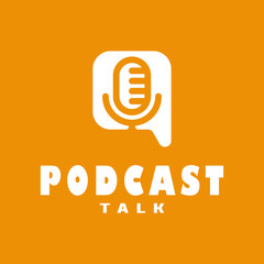 A modern Podcast People Talk Symbol Logo Design