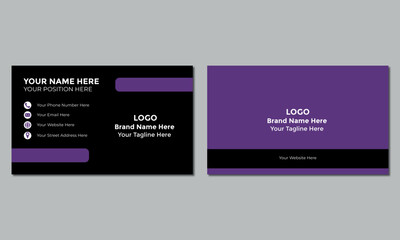 Identity Card Professional business card Modern business card Purple business card Business card template Name Card Vector Design Business Card Creative and Clean Business Card.