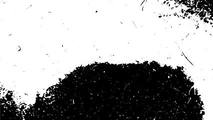 Black grunge rough texture noise old retro vintage overlay isolated png