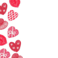 valentine love red heart frame