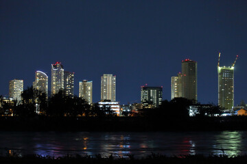 Musashikosugi cityscape at night