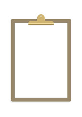 ブラウンのバインダーと白紙のイラスト - おしゃれなフレームのモックアップ素材
