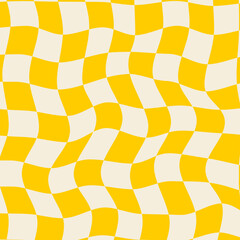 Square pattern abstract geometric yellow background.