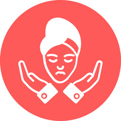 Forehead massage Vector Icon

