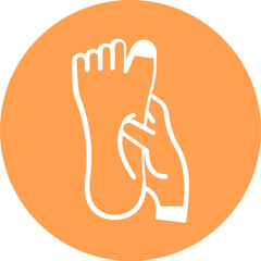 foot palm massage Vector Icon

