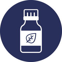 Herbal bottle Vector Icon

