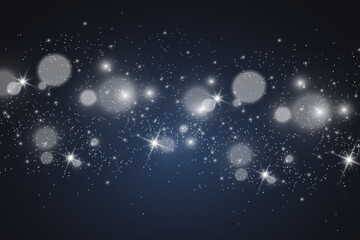 Obraz premium Brilliant gold dust vector shine. Glittering shiny ornaments for background. Vector illustration. 