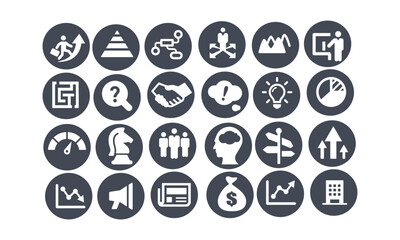 business Strategy Icons vector design