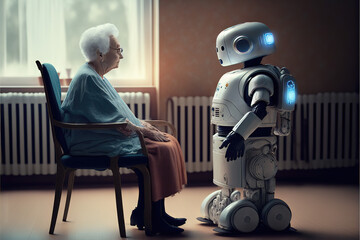 Future of geriatric care with robots in retirement home, Generative AI