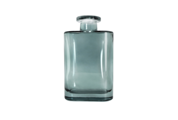 PNG file - Front view of clear glass apothecary flask bottle isolated on transparent background. Blank mock up for packaging design template, with clipping path.