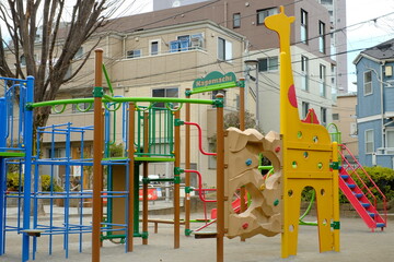 Fototapeta na wymiar playground for children in the park