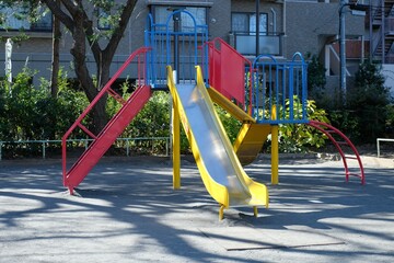 slider, playground for children in the park