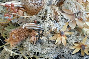 close up of dried plants decoration