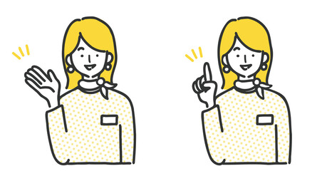 ご案内をするビューティーアドバイザーのイラスト