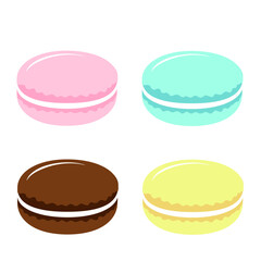 マカロン。4色カラーバリエーションセット。
