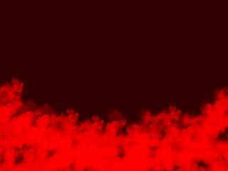 Red flame on dark red background.