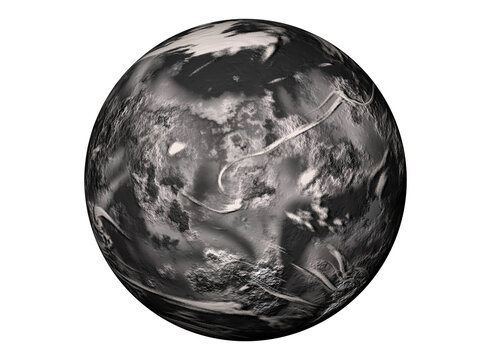 Digitally rendered planet Mercury. Mercury is the smallest planet in the Solar System and the closest to the Sun.