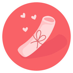 love letter icon illustration