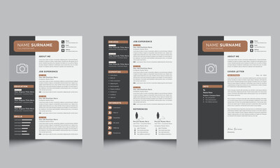 Creative Resume Cv Templates Layout Design Drack sidebar